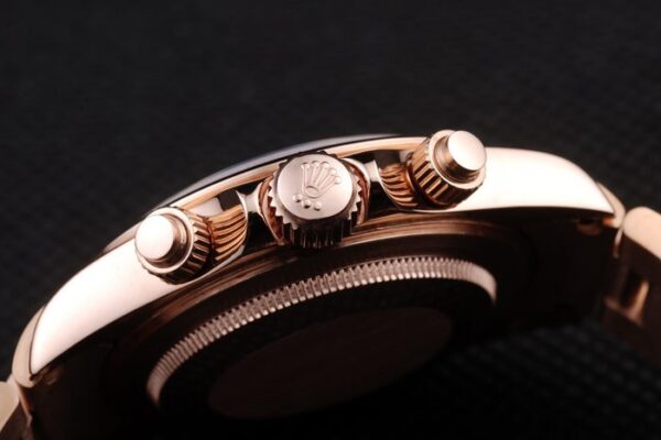 Rolex Daytona Rose Gold Plated Stainless Steel Black Dial