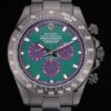 Rolex Daytona Black Ion Plated Tachymeter Black Stainless Steel Strap Green Dial 80246