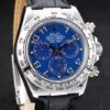Rolex Daytona Stainless Steel Case Blue Dial Black Leather Strap