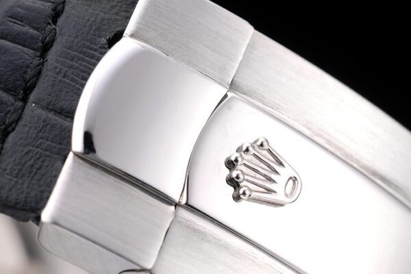 Rolex Daytona Stainless Steel Case Blue Dial Black Leather Strap