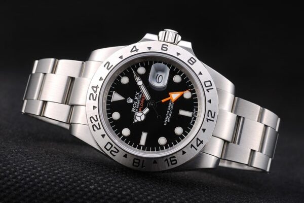 Rolex Explorer Stainless Steel Bezel Black Dial Tachymeter