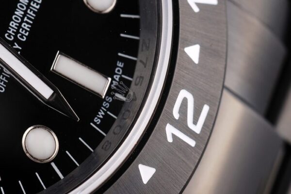 Rolex Explorer Black Ceramic Bezel Black Dial Tachymeter