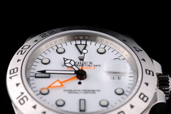 Swiss Rolex Explorer Stainless Steel White Dial Tachymeter Bezel
