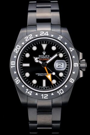 Swiss Rolex Explorer Black Ceramic Bezel Black Dial Tachymeter