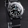 Swiss Rolex GMT Master II Pro-Hunter Black Fabric Strap Black Dial