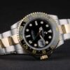 Swiss Rolex GMT Master Rose Gold Bezel Black Dial 80295