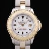 Rolex Yacht Master Gold White Dial Tachymeter