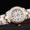 Rolex Yacht Master Gold White Dial Tachymeter