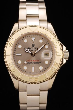 Rolex Yacht Master Gold Dial Gold Tachymeter