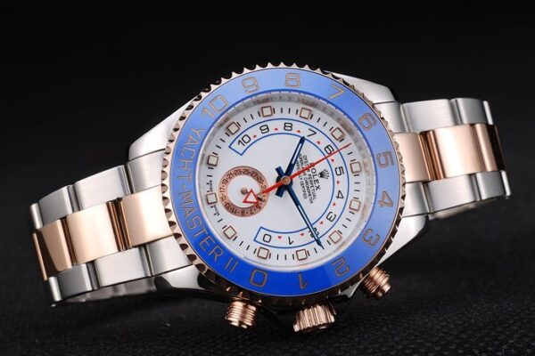 Rolex Yachtmaster Blue Ceramic Bezel White Dial Tachymeter