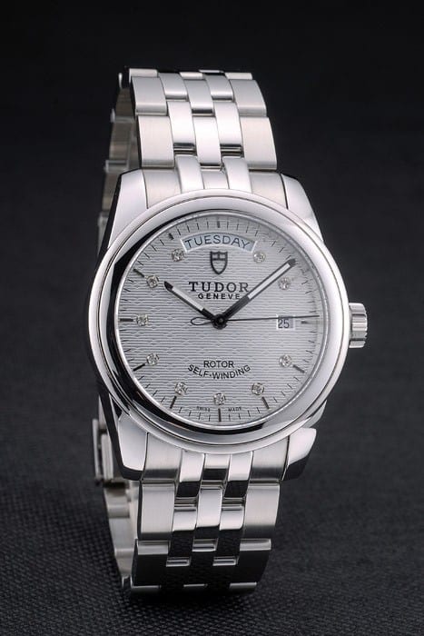 Swiss Tudor Classic Stainless Steel Bracelet Silver Patterned Silver Dial 80298