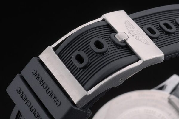 Breitling Certified Black Rubber Strap Black Dial Chronograph 80182