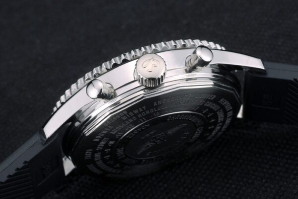 Breitling Certified Black Rubber Strap Black Dial Chronograph 80182