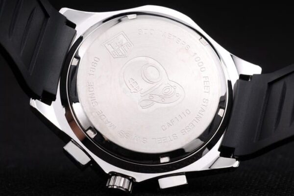 Tag Heuer Aquaracer Tachymeter Bezel Black Dial Black Rubber Strap