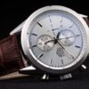 Tag Heuer SLR Brushed Stainless Steel Case Silver Dial Brown Leather Strap