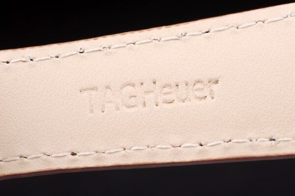 Tag Heuer SLR Brushed Stainless Steel Case Silver Dial Brown Leather Strap
