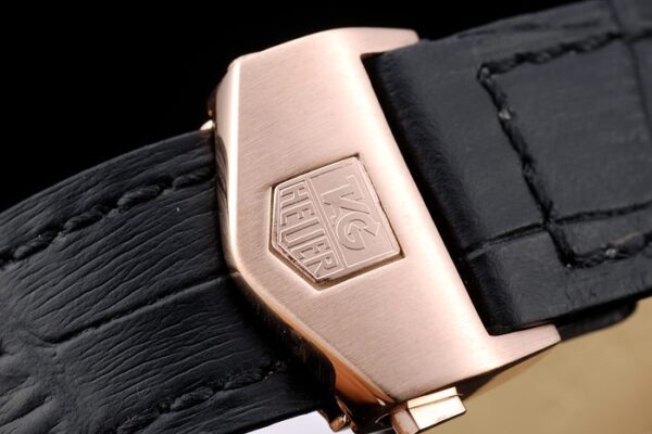 Tag Heuer Carrera Stainless Steel Case Black Dial Black Leather Strap