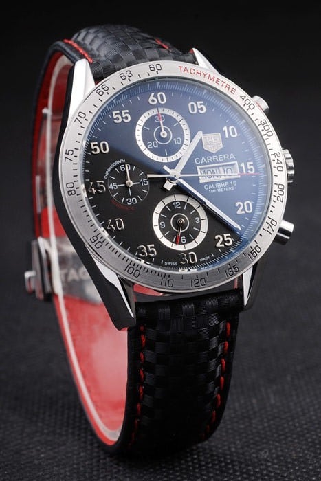 Black Carrera Replica Watches 3759