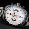 Tag Heuer Carrera Black Stainless Steel Case White Dial