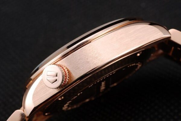 Tag Heuer Carrera Rose Gold Case Black Dial