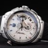 Swiss Tag Heuer Carrera Tachymeter Bezel Black Perforated Rubber Strap White Dial