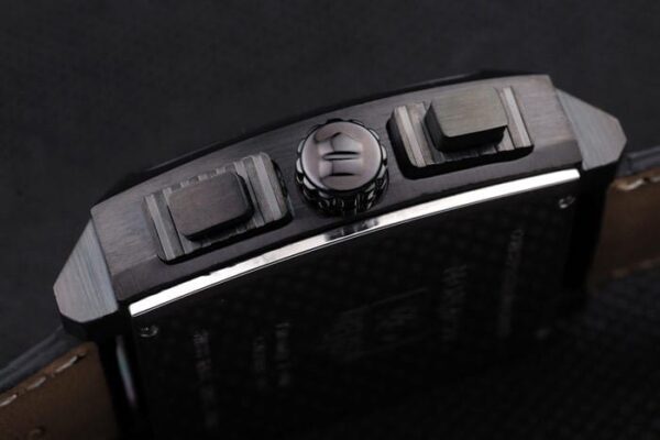 Tag Heuer Monaco Black Ceramic Case Black Dial Black Leather Strap