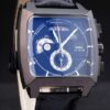 Tag Heuer Monaco Black Ceramic Case Black Dial Black Leather Strap