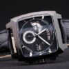 Tag Heuer Monaco Black Ceramic Case Black Dial Black Leather Strap