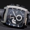Tag Heuer Monaco Black Ceramic Case Black Dial Black Leather Strap