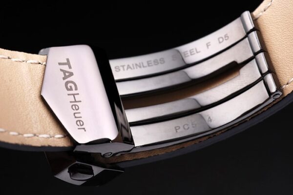 Tag Heuer Monaco Black Ceramic Case Black Dial Black Leather Strap