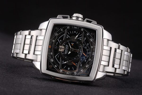 Tag Heuer Monaco Mikrograph Stainless Steel Strap Black Dial 7922