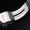 Tag Heuer Monaco Black-Green Perforated Leather Strap White Dial 80306