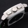 Tag Heuer Monaco Black-Green Perforated Leather Strap White Dial 80306
