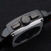 Tag Heuer Monaco Black-Red Perforated Leather Strap White Dial 80307