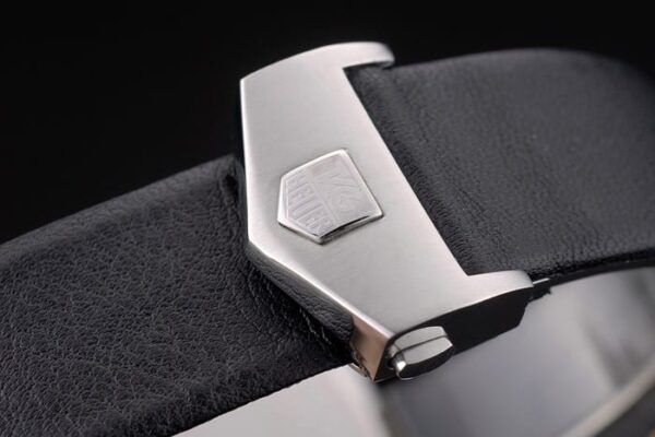 Tag Heuer Monaco Mikrograph Black Leather Strap Black Dial 7923