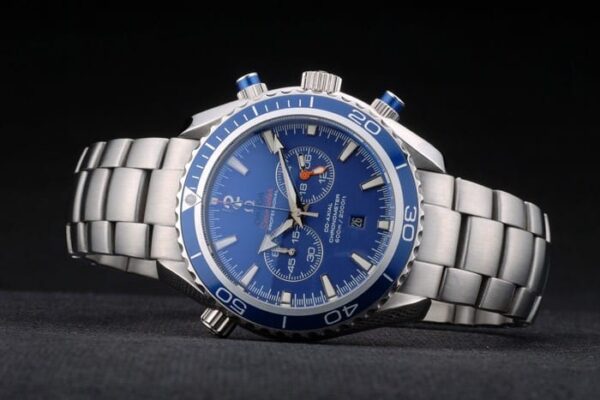 Omega Seamaster Planet Ocean Blue Tachymeter Blue Dial Stainless Steel Strap 80239