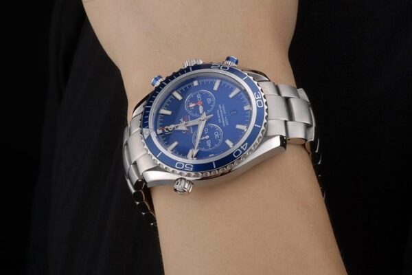 Omega Seamaster Planet Ocean Blue Tachymeter Blue Dial Stainless Steel Strap 80239