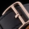 Hermes Heure H Rose Gold Bezel Black Leather Strap White Dial 80235