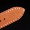 Hermes Heure H Stainless Steel Diamond Encrusted Bezel Tan Leather Strap White Dial 80232
