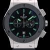 Hublot Big Bang Black Rubber Strap Black Dial Green Pointers 80194