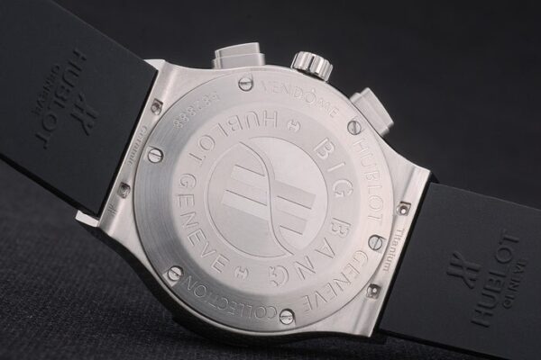 Hublot Big Bang Black Rubber Strap White Checkered Dial 80197